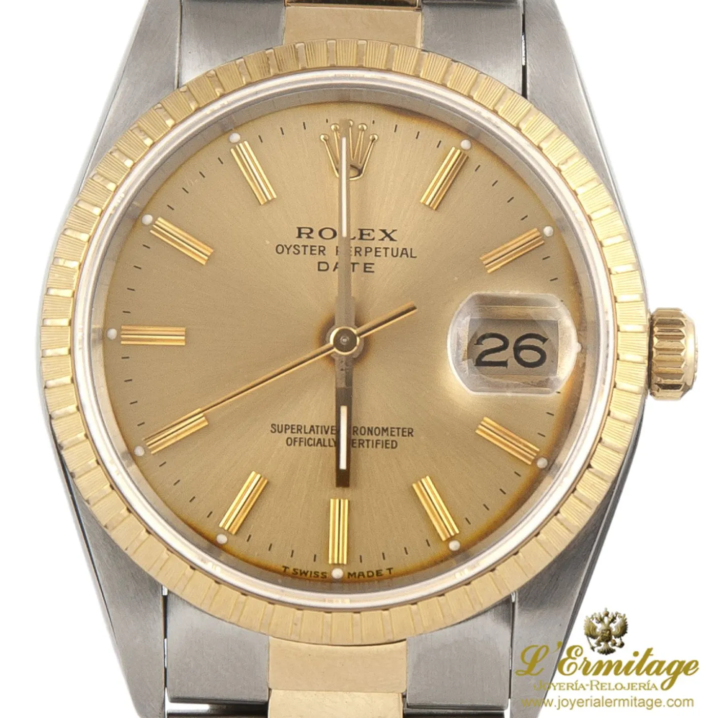 ROLEX Oyster perpetual date acero y oro 34mm.