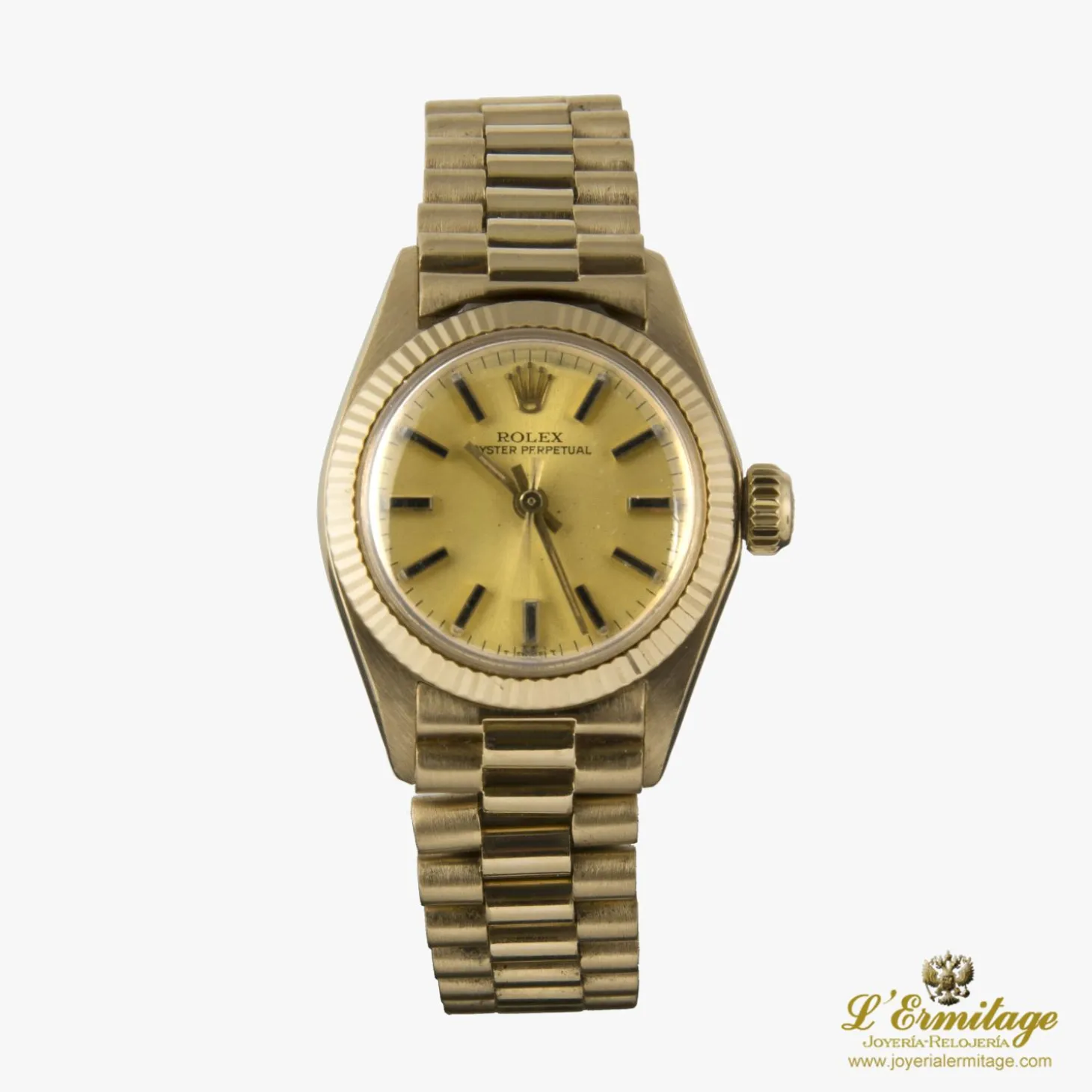 ROLEX Oyster perpetual oro amarillo president señora 26mm