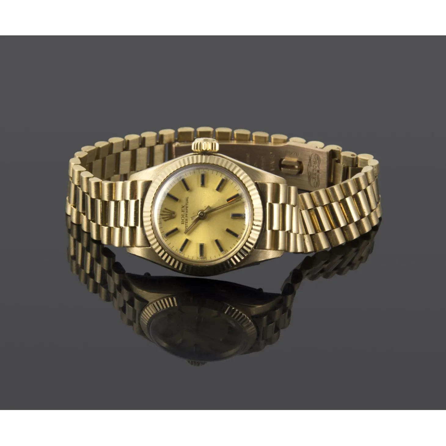 ROLEX Oyster perpetual oro amarillo president señora 26mm