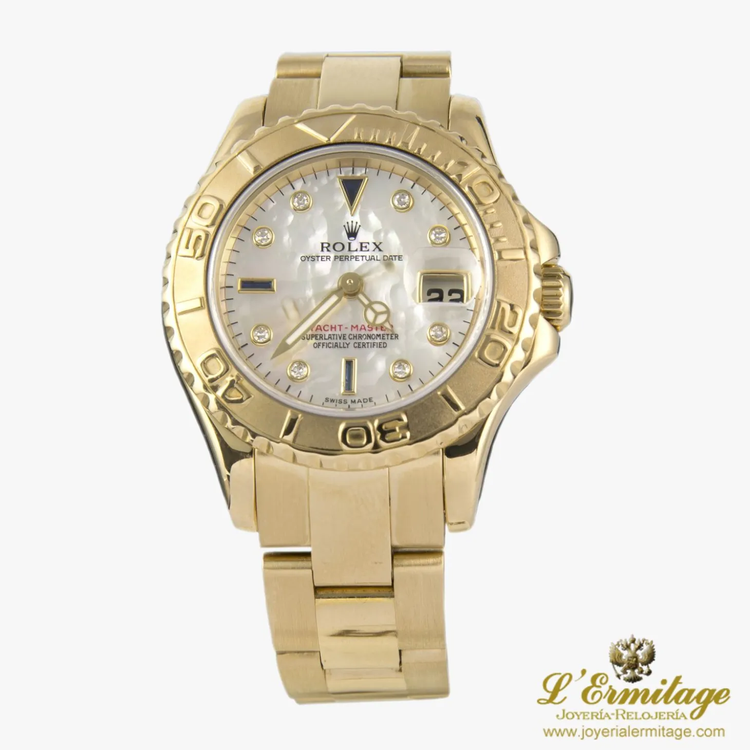 ROLEX Yacht-master oro amarillo y diamantes señora 29mm