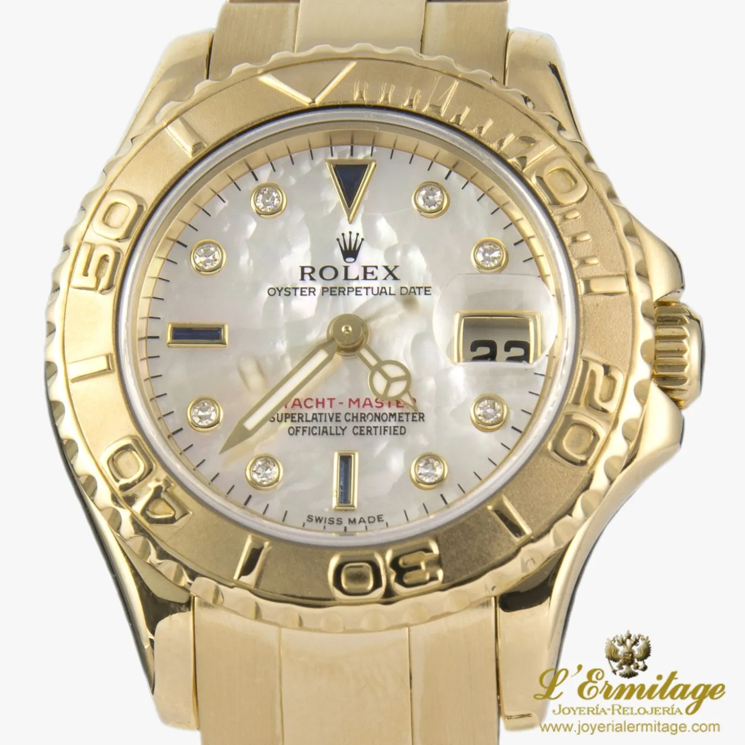 ROLEX Yacht-master oro amarillo y diamantes señora 29mm