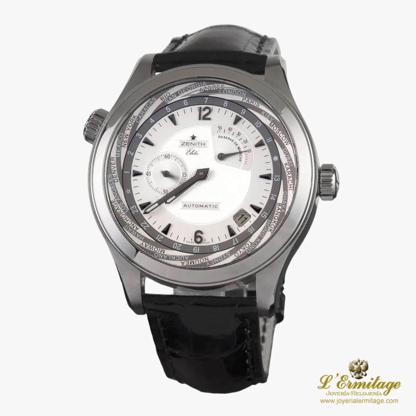 ZENITH Grande class elite traveller multicity acero automatico caballero